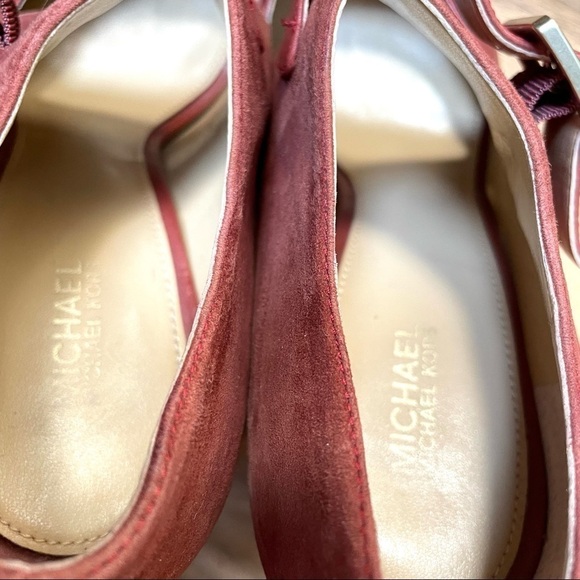 Michael Michael Kors Suede and Leather Thick Heel Pumps Size 8 - Picture 7 of 8